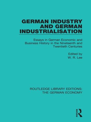 cover image of German Industry and German Industrialisation